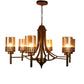 Observed Twinkling Antique Gold Metal Chandelier  - S-299-a-6lp-zhar - Included Bulbs