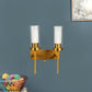 Antique Gold Iron Wall Lights -S-302-2W - Included Bulbs