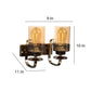 Brown and Gold Iron Wall Lights -S-321-2W - Included Bulbs