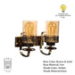 Brown and Gold Iron Wall Lights -S-321-2W - Included Bulbs