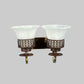 Brown and Gold Iron Wall Lights -S-322-2W - Included Bulbs