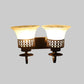 Brown and Gold Iron Wall Lights -S-322-2W - Included Bulbs