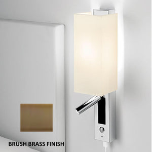 S52 BRASS Bedside Wall Light with USB Charger