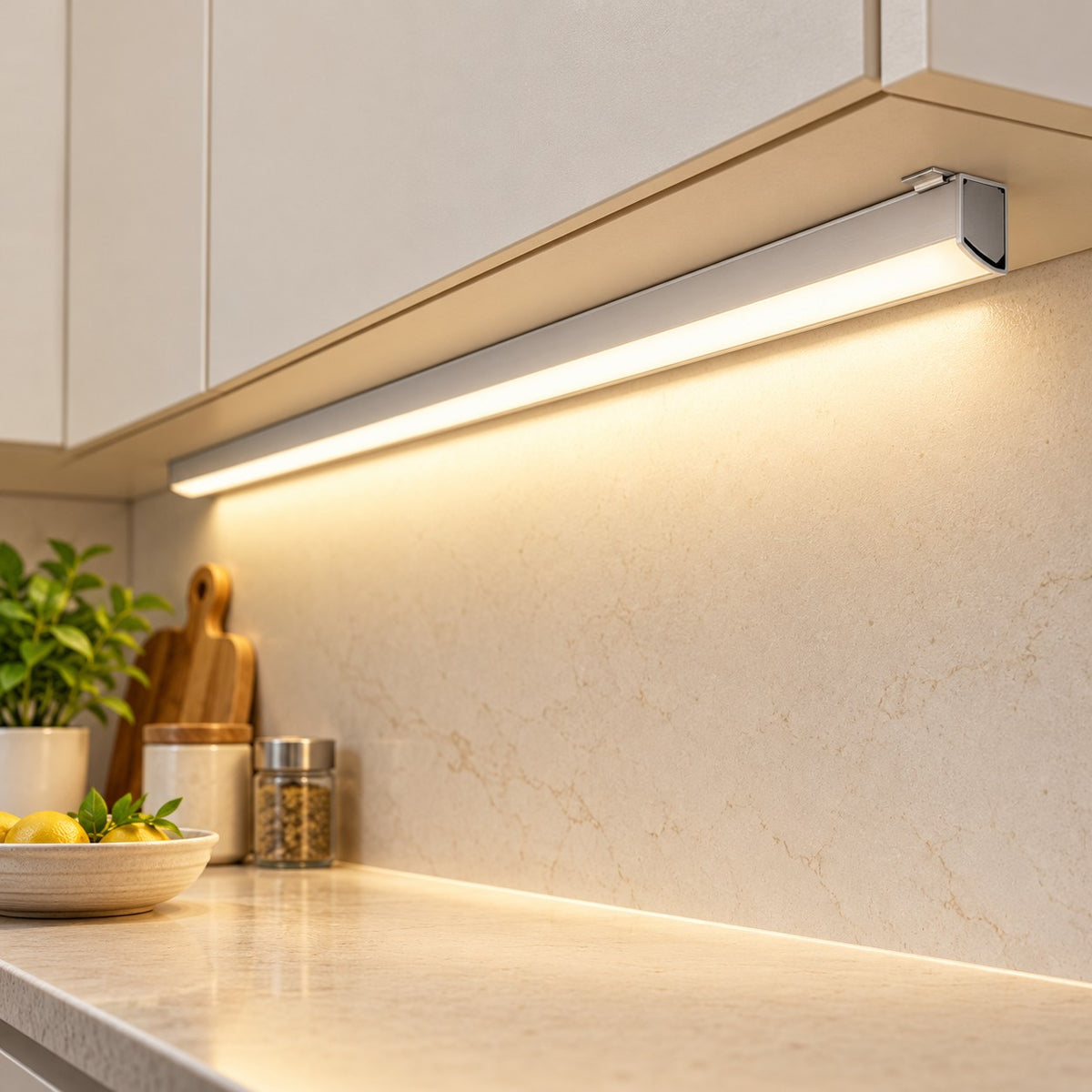 Aluminium Linear Profiles And Matching Accessories - 18mm Square Corner Profile