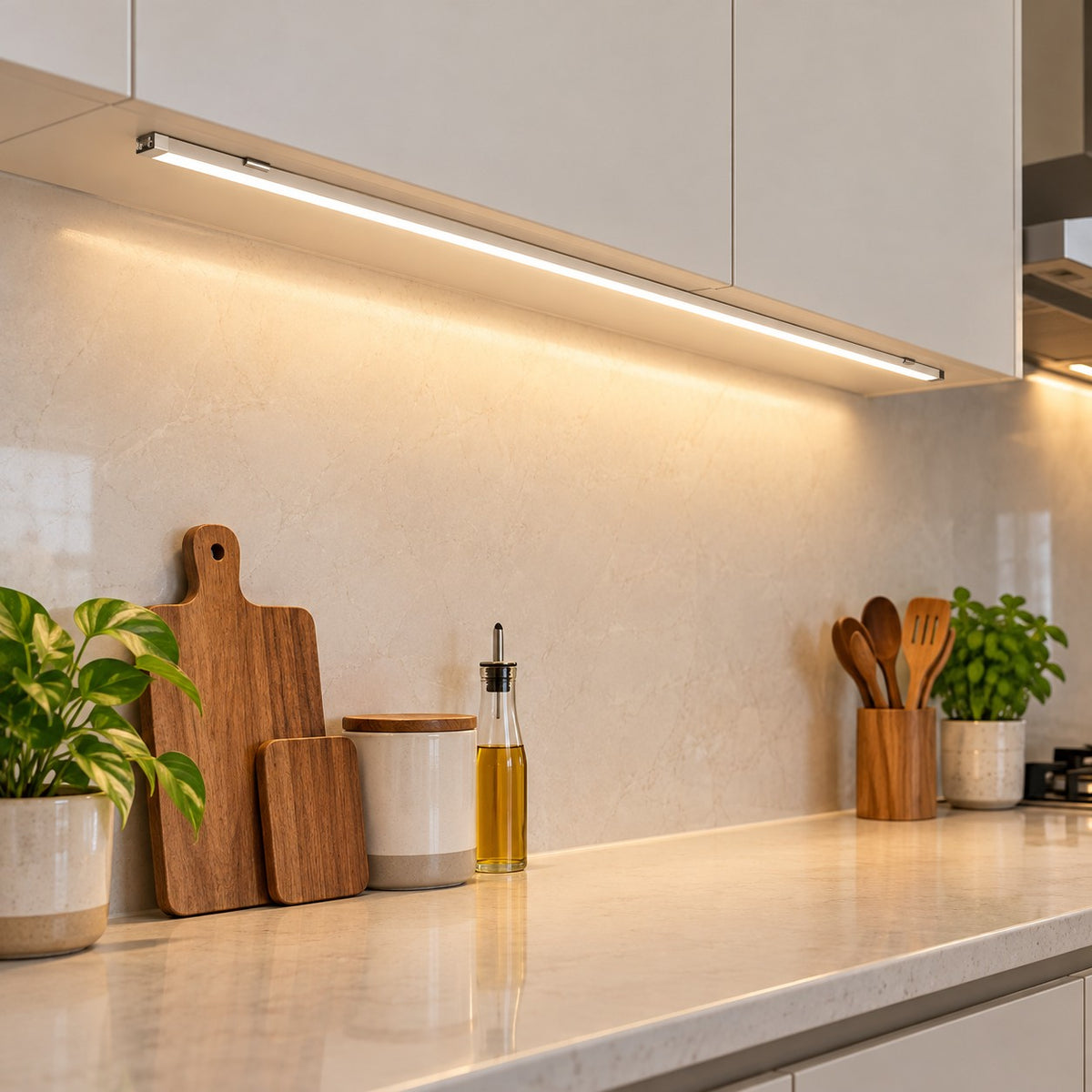 Aluminium Linear Profiles And Matching Accessories - 8mm Surface Square Profile 8mm Dep