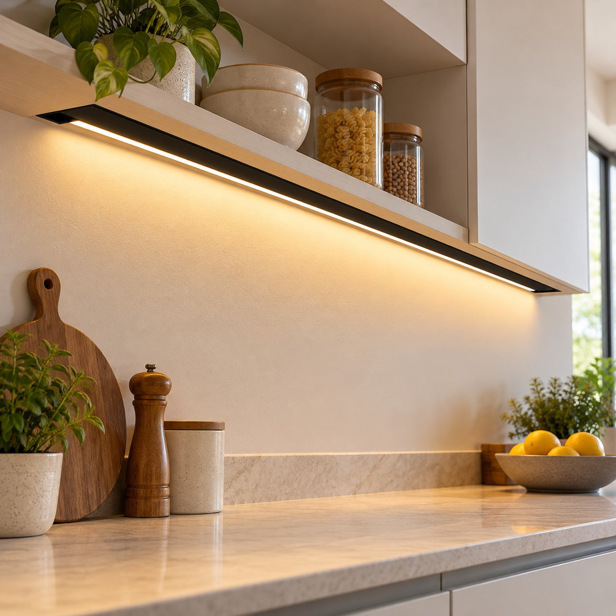 Aluminium Linear Profiles And Matching Accessories - 17mm Recessed Profile 12mm Depth, 23.6mm Recessed Profile 7mm / Black