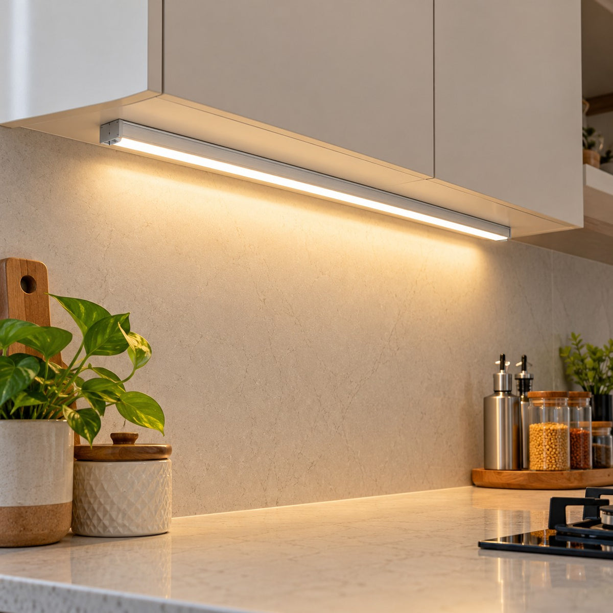 Aluminium Linear Profiles And Matching Accessories - 21.3mm Surface Profile 25.6mm Depth