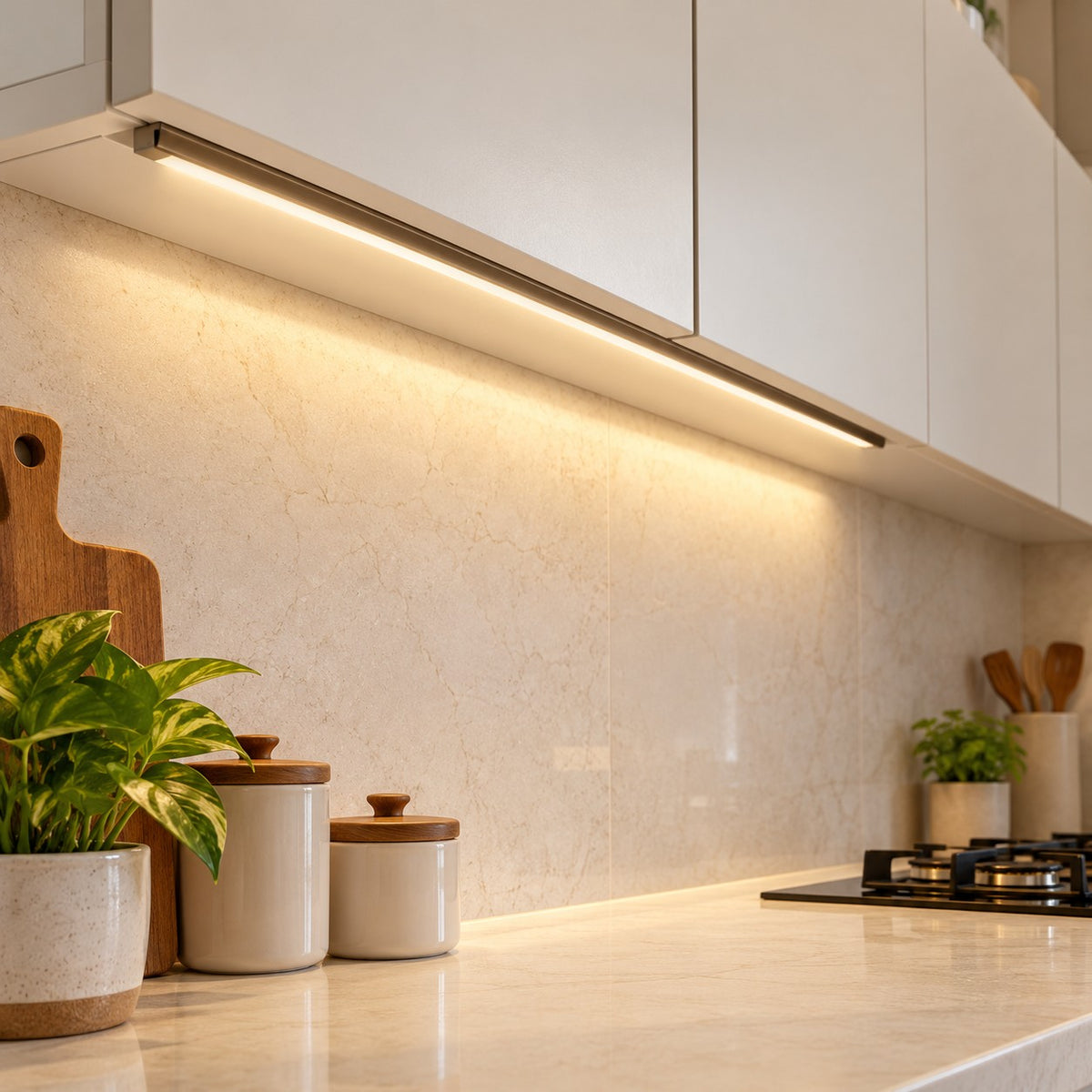 Aluminium Linear Profiles And Matching Accessories - Concealed Profile1M