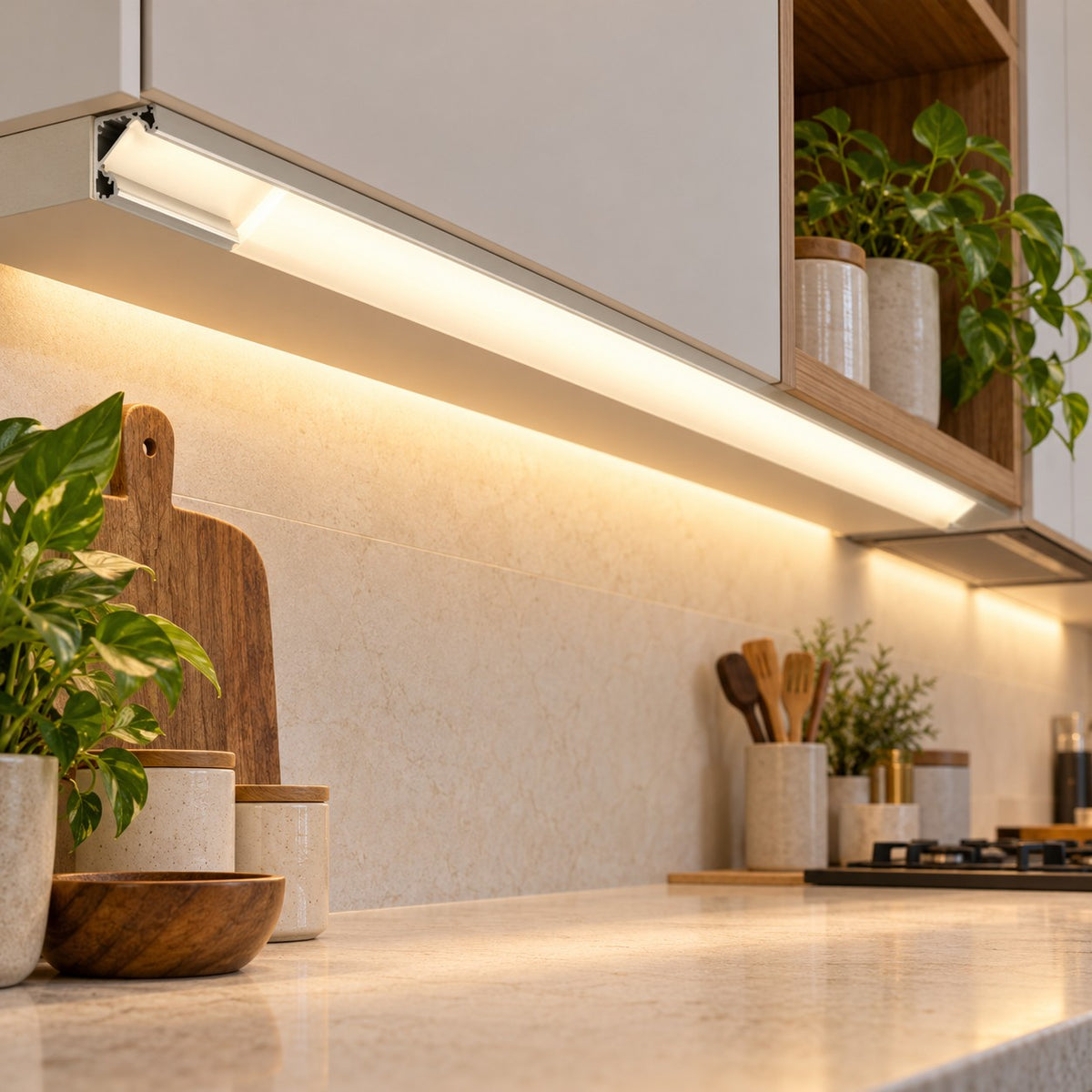 Aluminium Linear Profiles And Matching Accessories - Deep Concealed Profile 1M