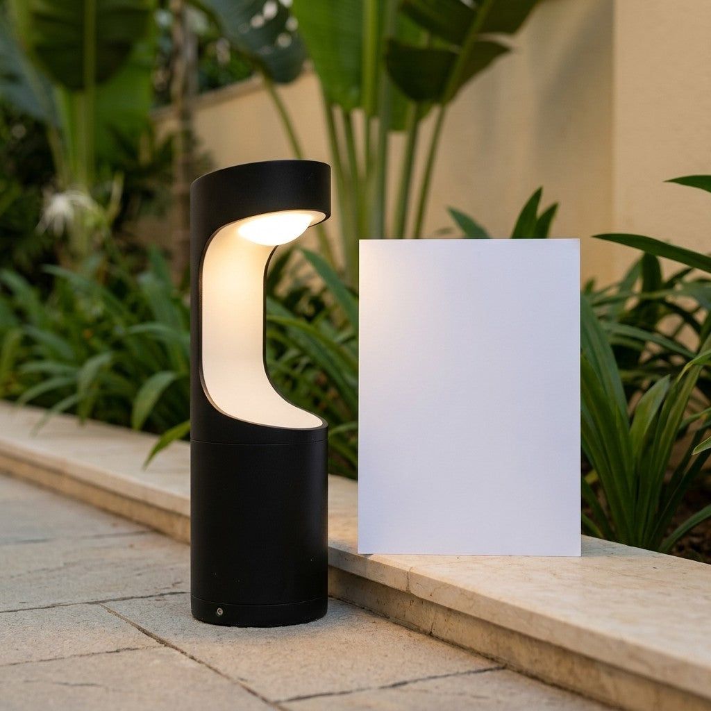 Garden LED Bollard Lights - 9W Notch Bollard Small