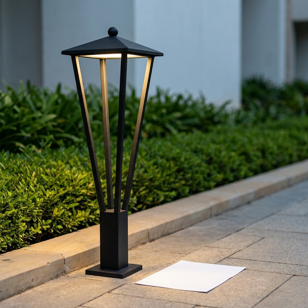 Garden LED Bollard Lights - 12W Trigon Bollard Large 800mm