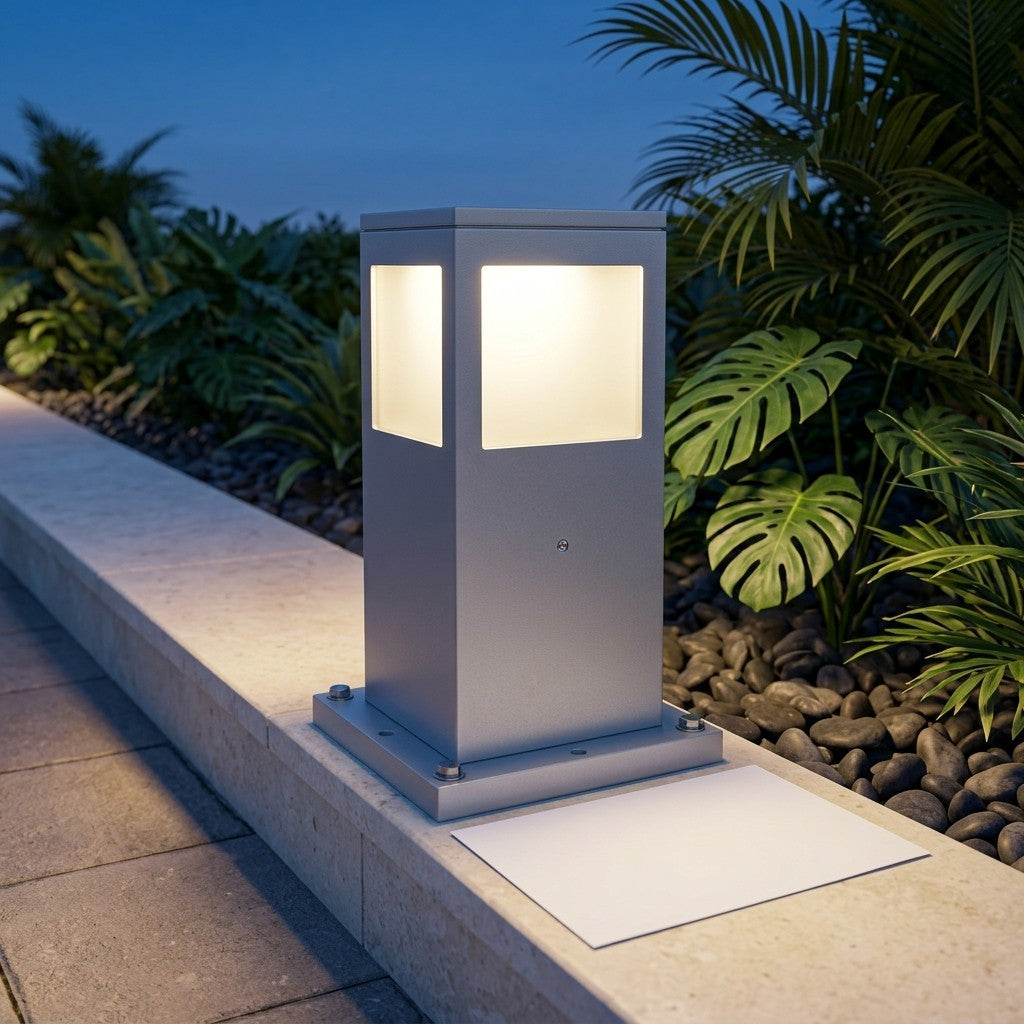 Garden LED Bollard Lights - Quadro 300mm Bollard
