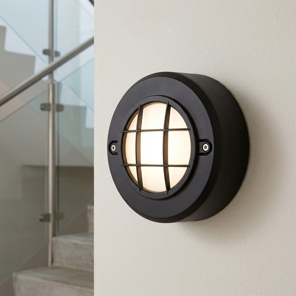 Sensor And Eco LED Bulkhead Lights - 5W Plasto Grill Outdoor