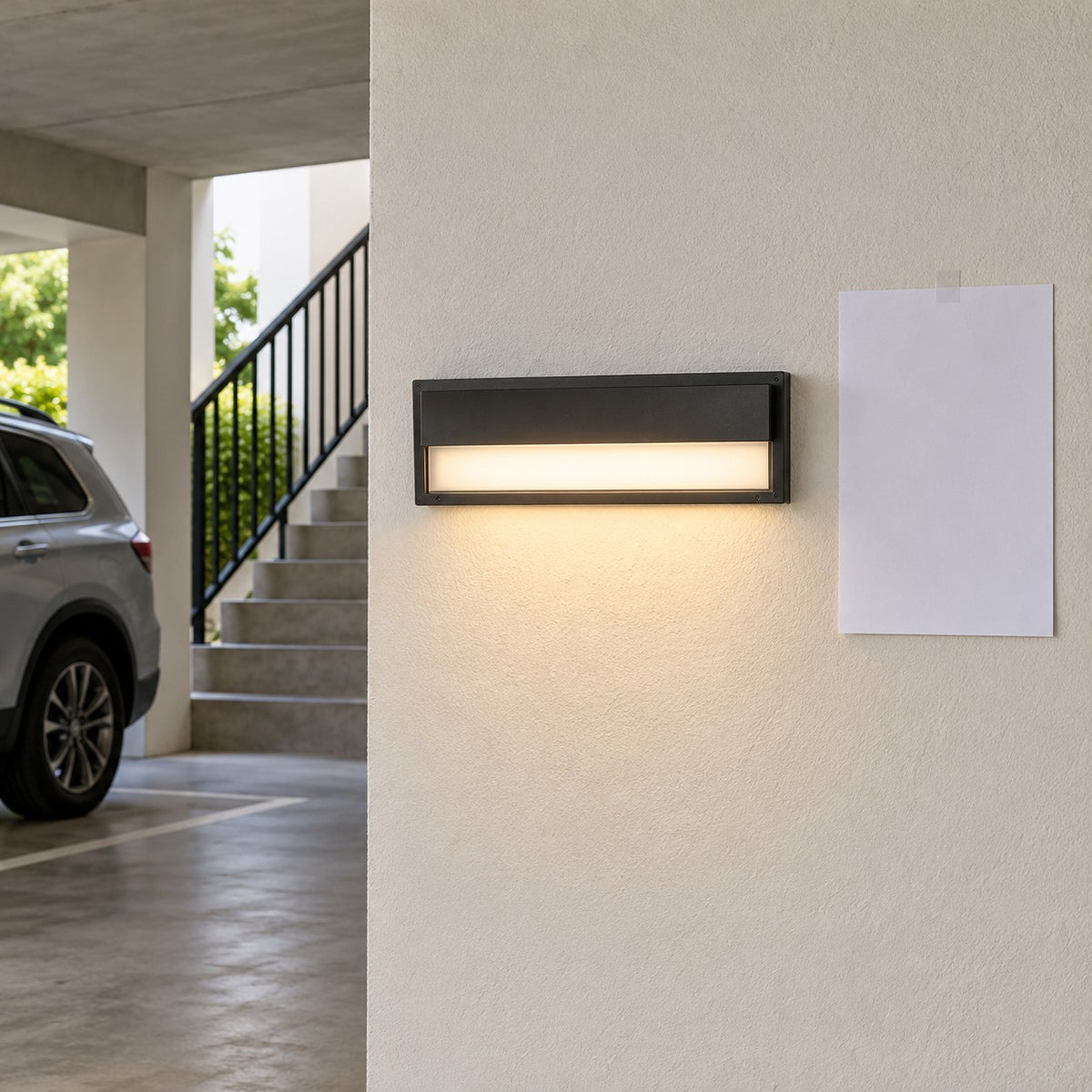 Sensor And Eco LED Bulkhead Lights - Roma With E-27 Holder