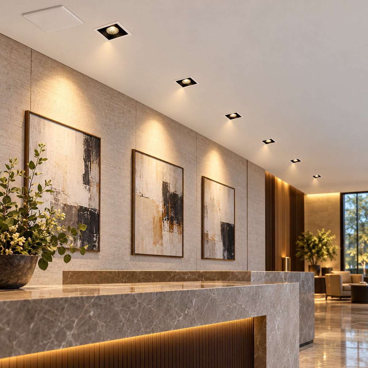 Architectural LED COB Downlights – Deep And Pin Spot - 6W Laser Series Square Deep COB