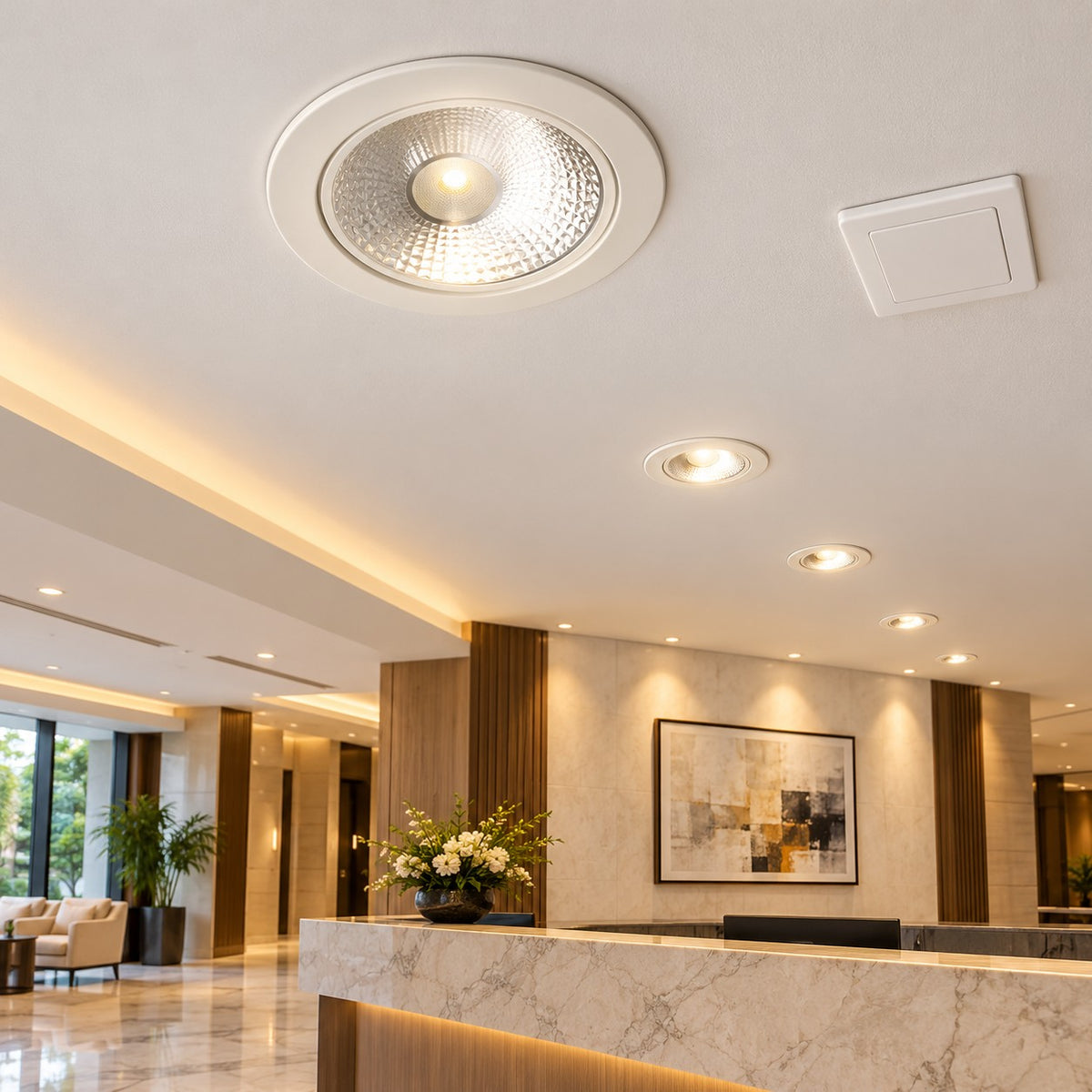 Architectural LED COB Downlights – Deep And Pin Spot - 10W Deep Diamond Ref Downlighter
