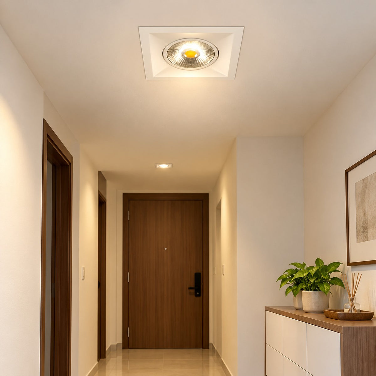 Architectural LED COB Downlights – Eco - 8W COB Eco Trimless Square