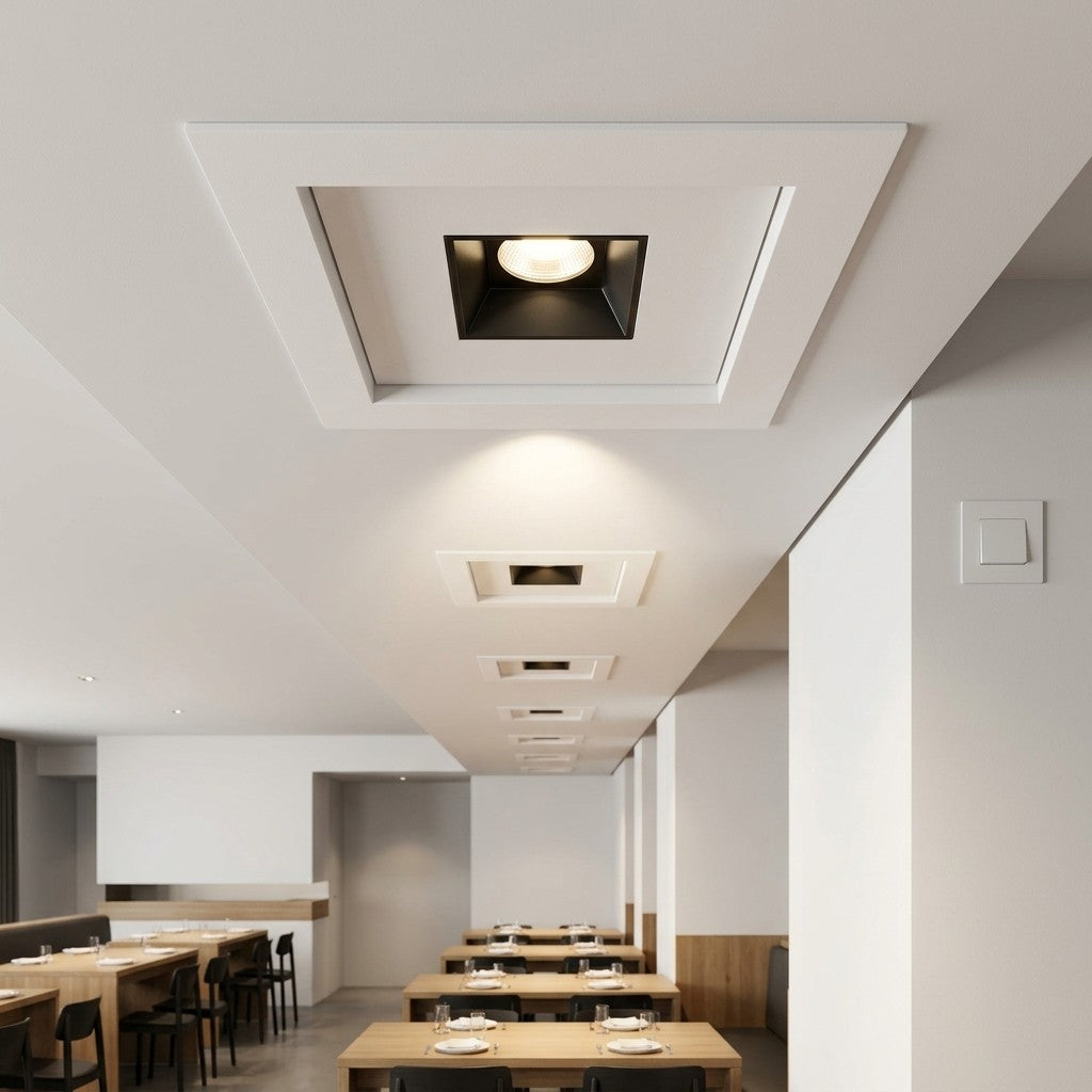 Architectural LED COB Downlights – Standard And Louvre - 10W COB Square In Square, 15W COB Square In Square