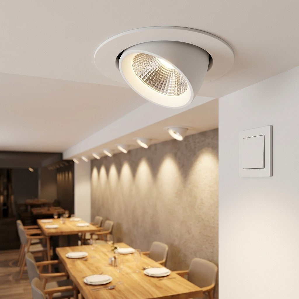 Architectural LED COB Downlights – Standard And Louvre - 8W COB Wall Washer / H95xW110 / Ø95, 8W COB Wall Washer
