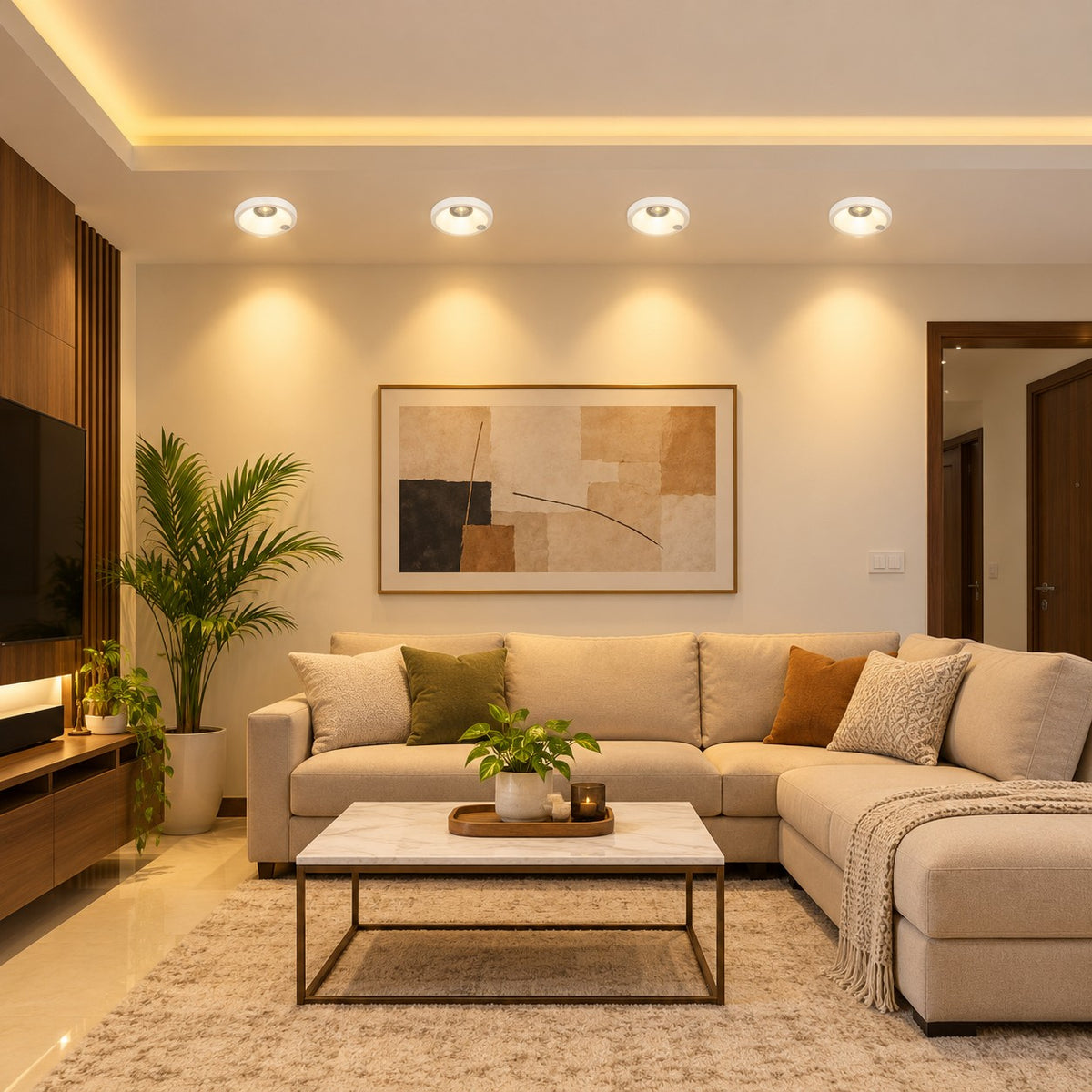 Architectural LED COB Downlights – Standard And Louvre - 12W Reflector Downlight With Sensor