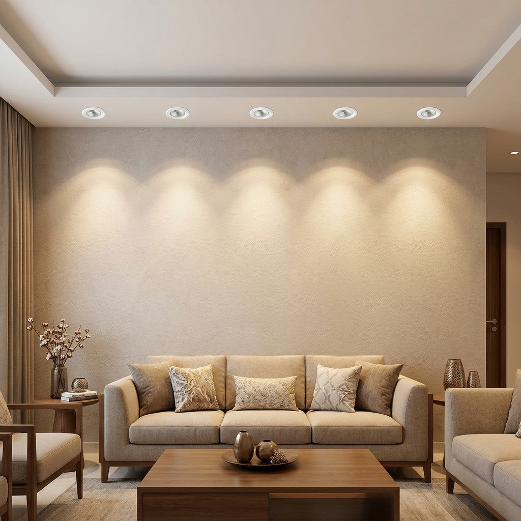 Architectural LED COB Downlights – Standard And Louvre - 3W Eco Rhodium Ftg