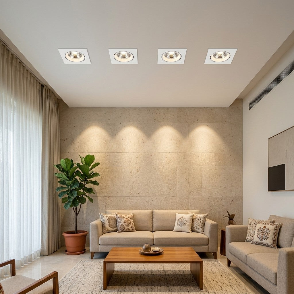 Architectural LED COB Downlights – Standard And Louvre - 6W COB Ibix Square
