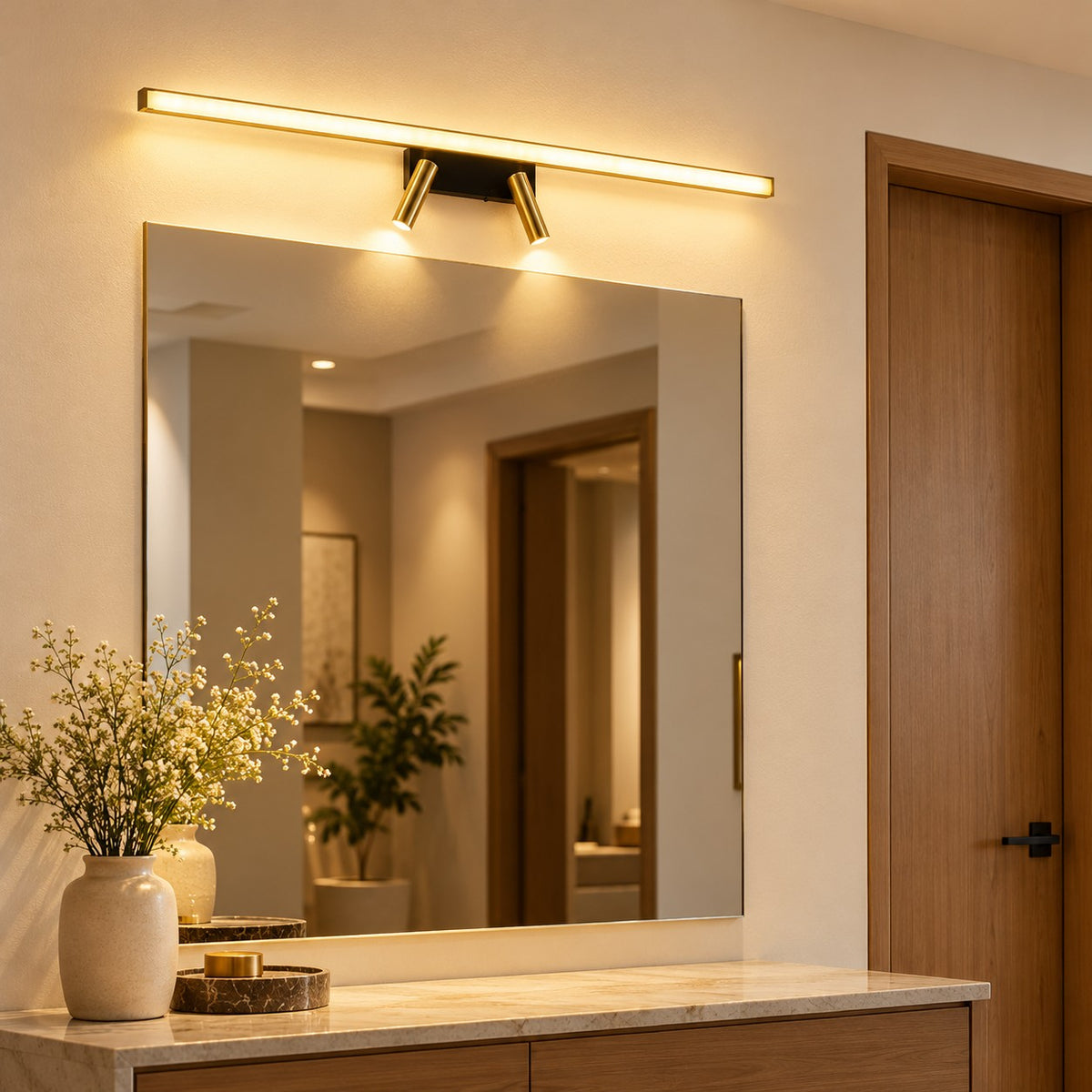 LED Mirror, Picture And Concealed Linear Lights - 12W + 2x3W Trump Picture Light