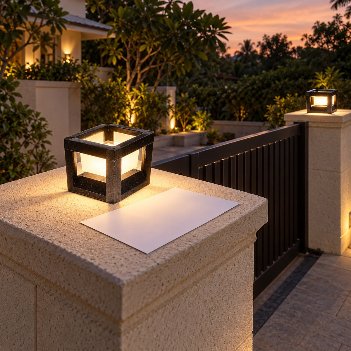 Gate And Pillar-Top LED Lights - 24W Eco Gyro Gate Light, 12W Eco Gyro Gate Light