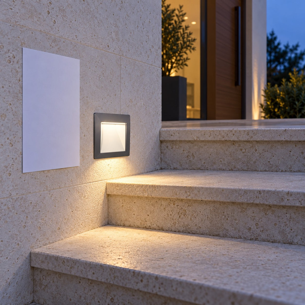 Outdoor LED Step And Brick Lights - 3W Conceal Fixture Square