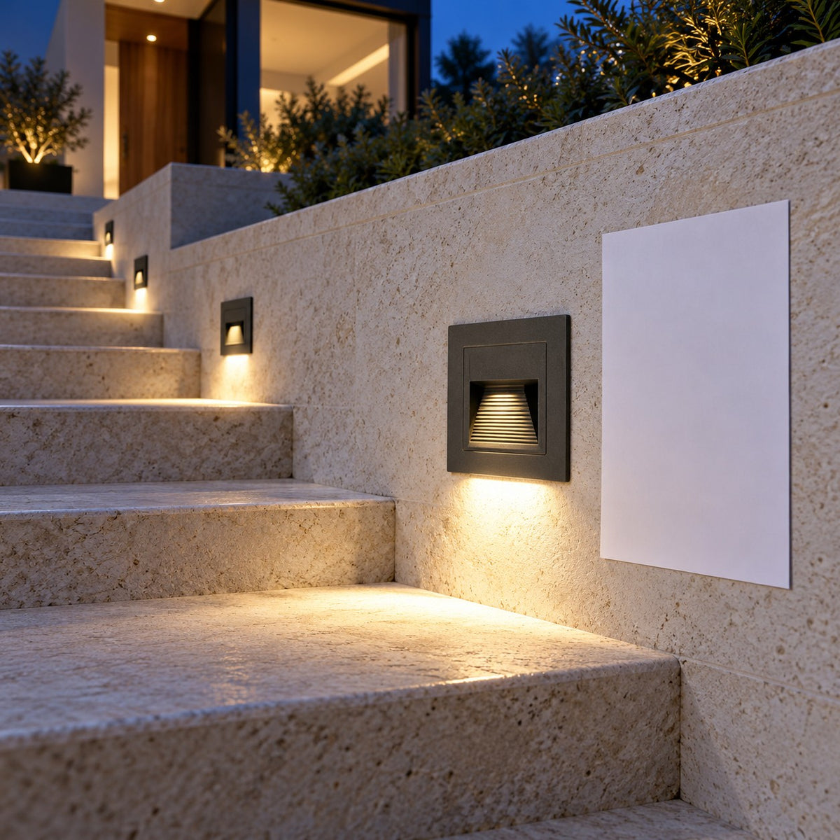 Outdoor LED Step And Brick Lights - 2W Outdoor Wall Concealed Fixture