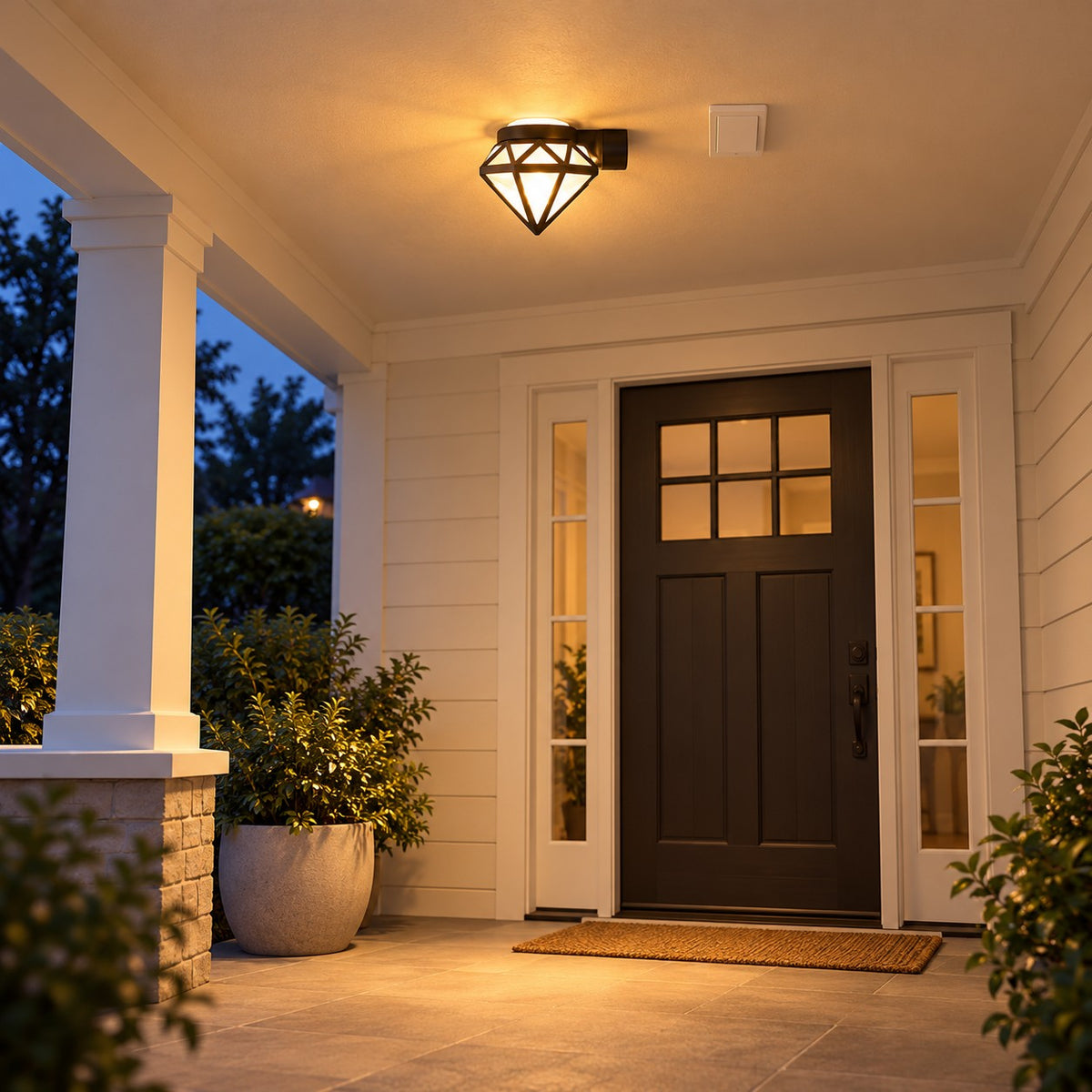 Outdoor Surface LED Downlights And Spots - 5W+3W+3W Wall Up Spot Mini Diamond Wall