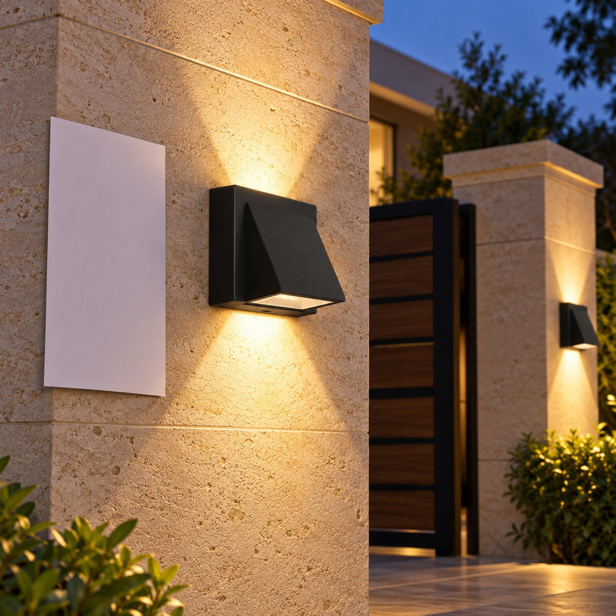 Up-Down And Pillar LED Wall Lights - 3W Angular Up Light, 3W Varga Up Light Eco