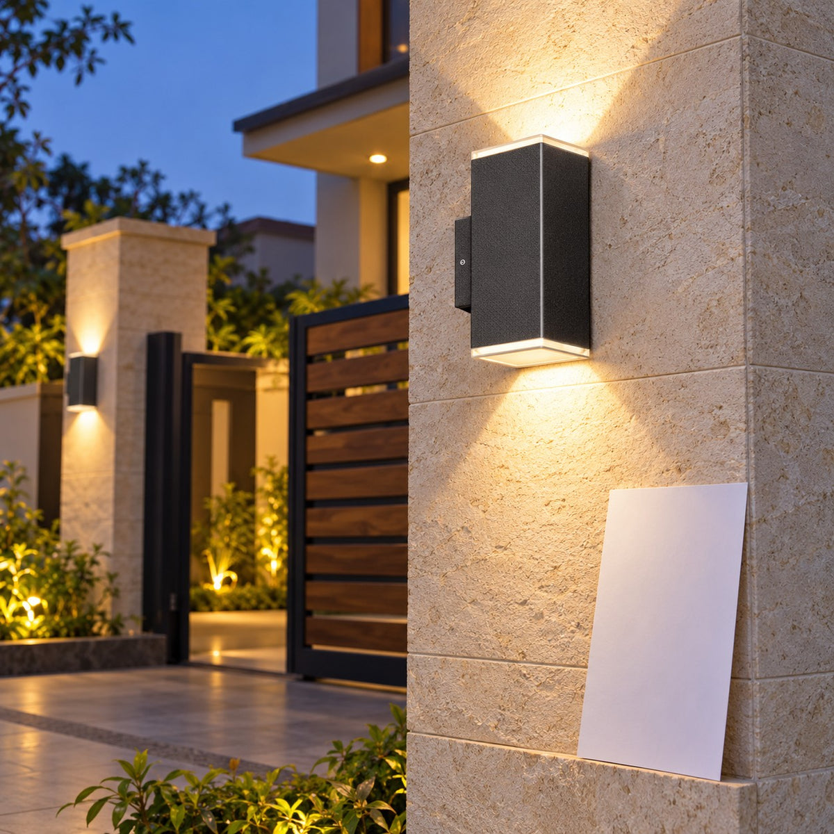 Up-Down And Pillar LED Wall Lights - 12W Square Pillarlite Up & Down
