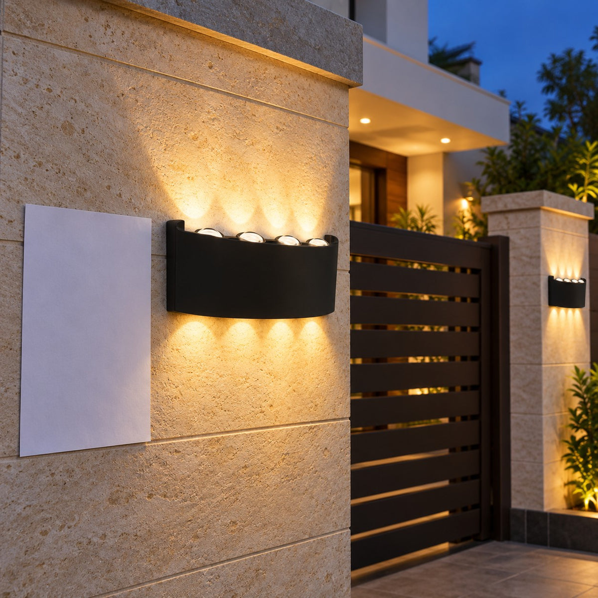 Up-Down And Pillar LED Wall Lights - 8x1W Eco Up Down Light