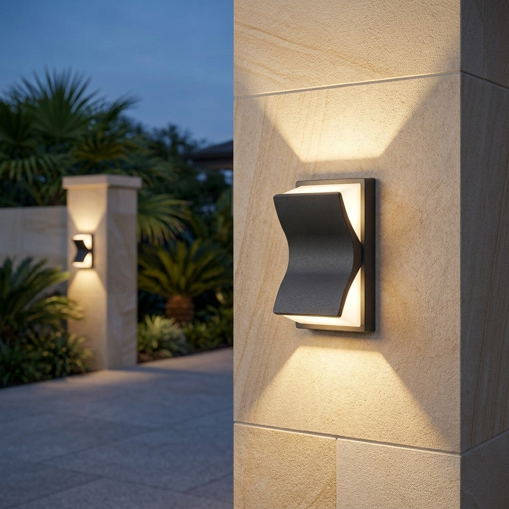 Up-Down And Pillar LED Wall Lights - 2x3W COB Up Down Curvo Wall Light