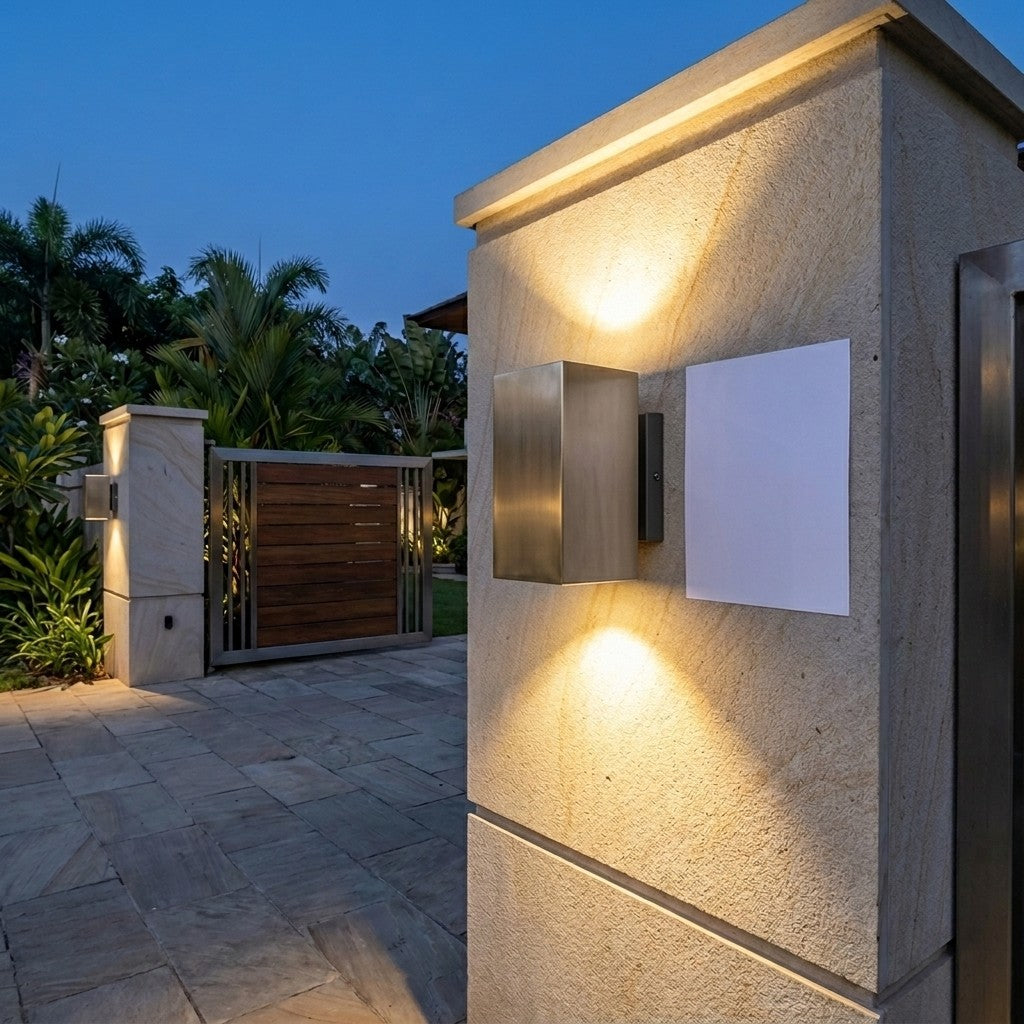 Up-Down And Pillar LED Wall Lights - 5W SS Square Up Down Lighter