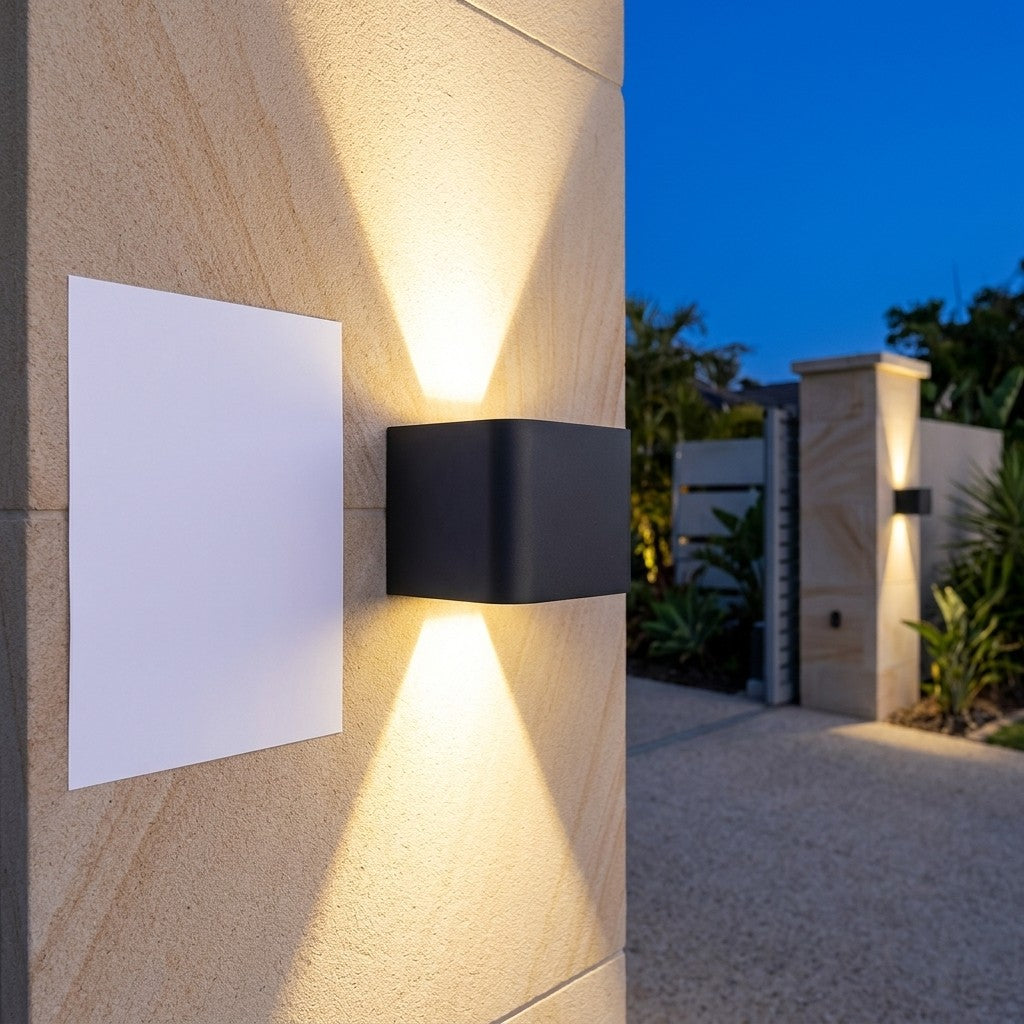 Up-Down And Pillar LED Wall Lights - 2x3W Square Wall Up & Down