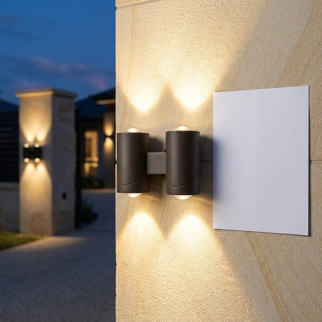 Up-Down And Pillar LED Wall Lights - 2x5W Cree Zoom Wall Up Down Fixture