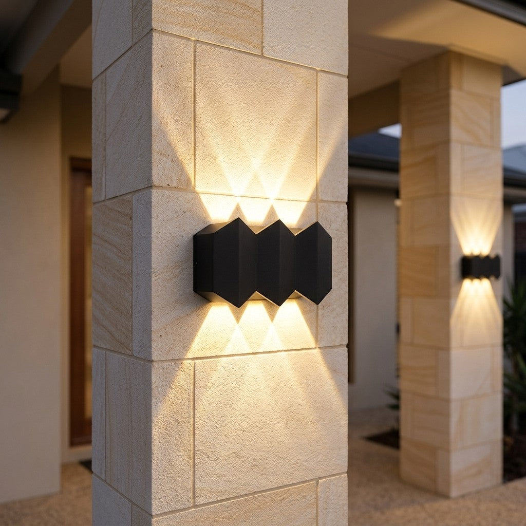 Up-Down And Pillar LED Wall Lights - 3x2W Updown Beam Wall Light