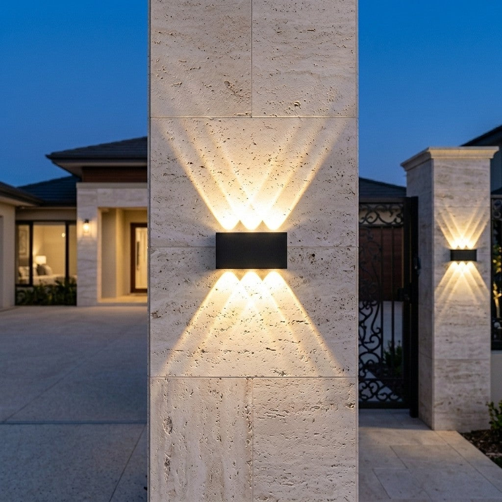 Up-Down And Pillar LED Wall Lights - 6x1W Updown Beam Wall Light