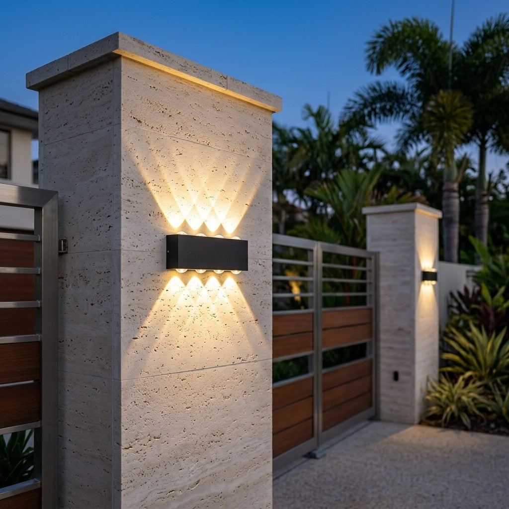 Up-Down And Pillar LED Wall Lights - 8x1W Updown Beam Wall Light