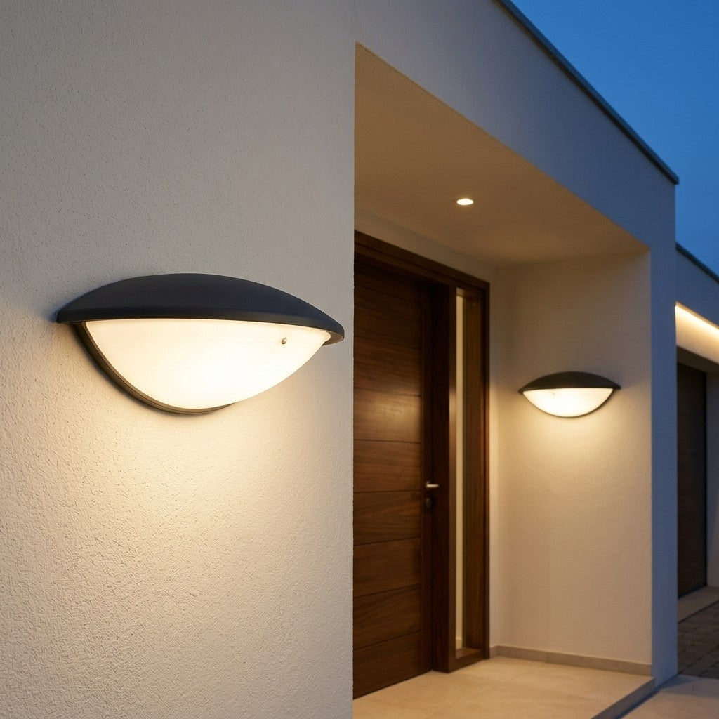 Decorative Outdoor LED Wall Lights – Range 1 - 5W Opalite With Hood