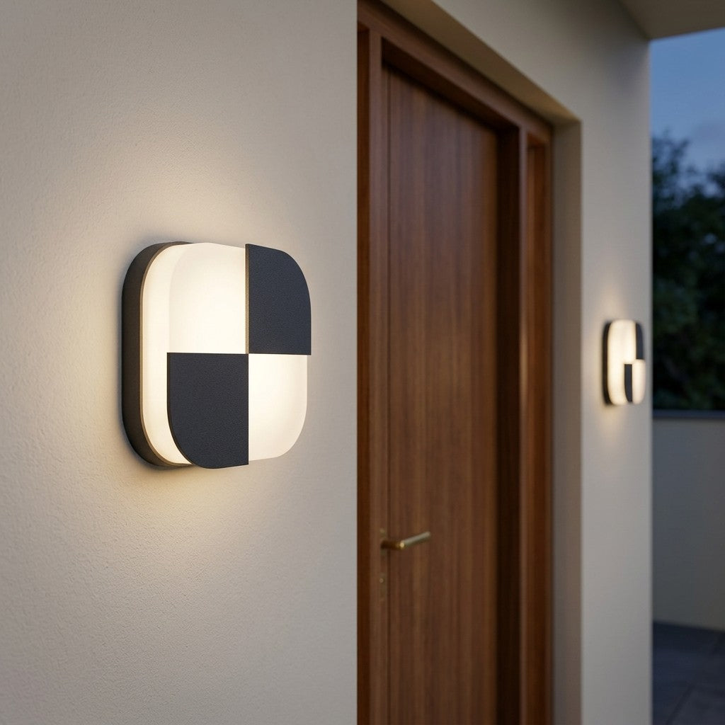 Decorative Outdoor LED Wall Lights – Range 1 - 6W COB Checker Wall Lamp