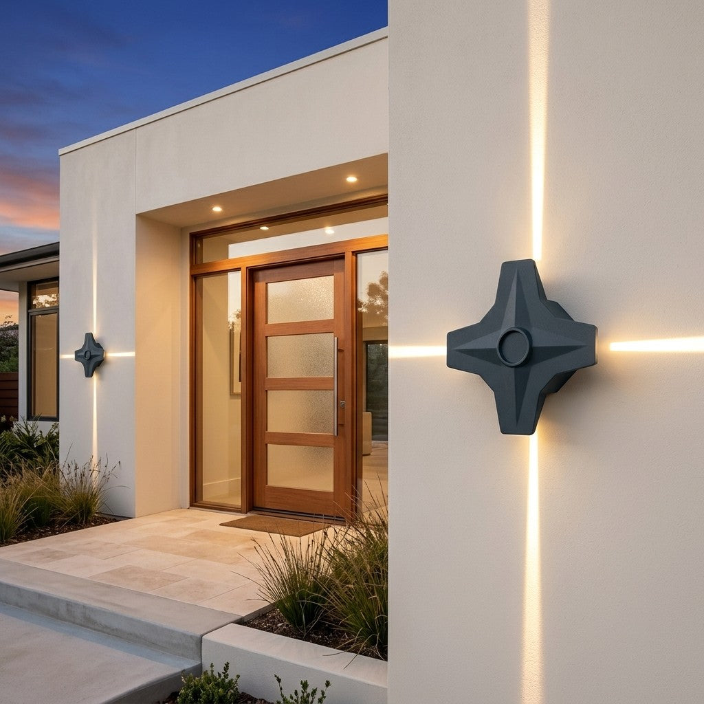 Decorative Outdoor LED Wall Lights – Range 1 - 4W Cross Light