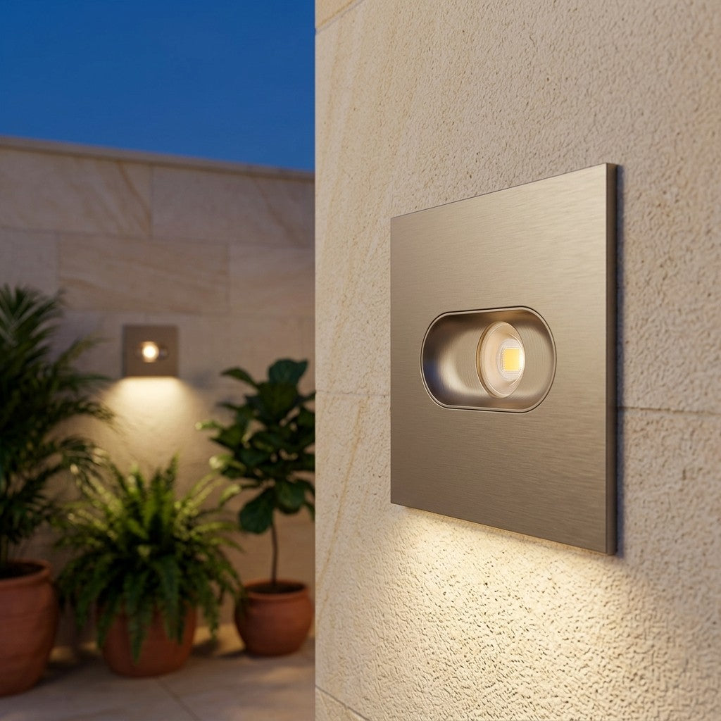 Decorative Outdoor LED Wall Lights – Range 2 - 3W Slitro Square Outdoor Light
