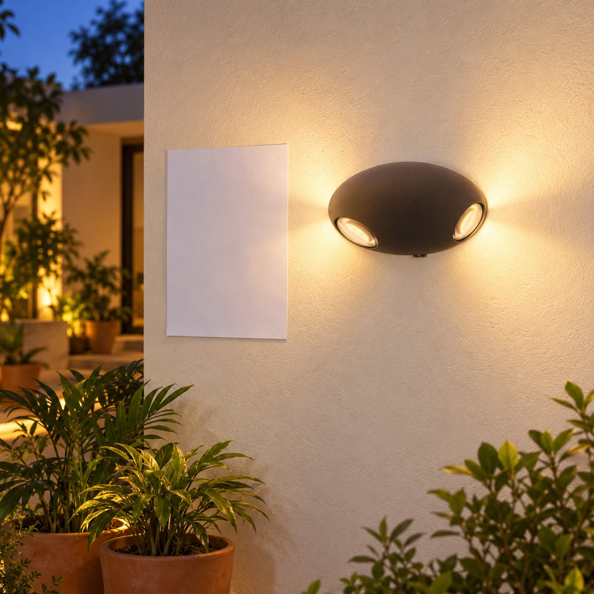 Decorative Outdoor LED Wall Lights – Range 2 - 4x3W Eco Moto Wall Light