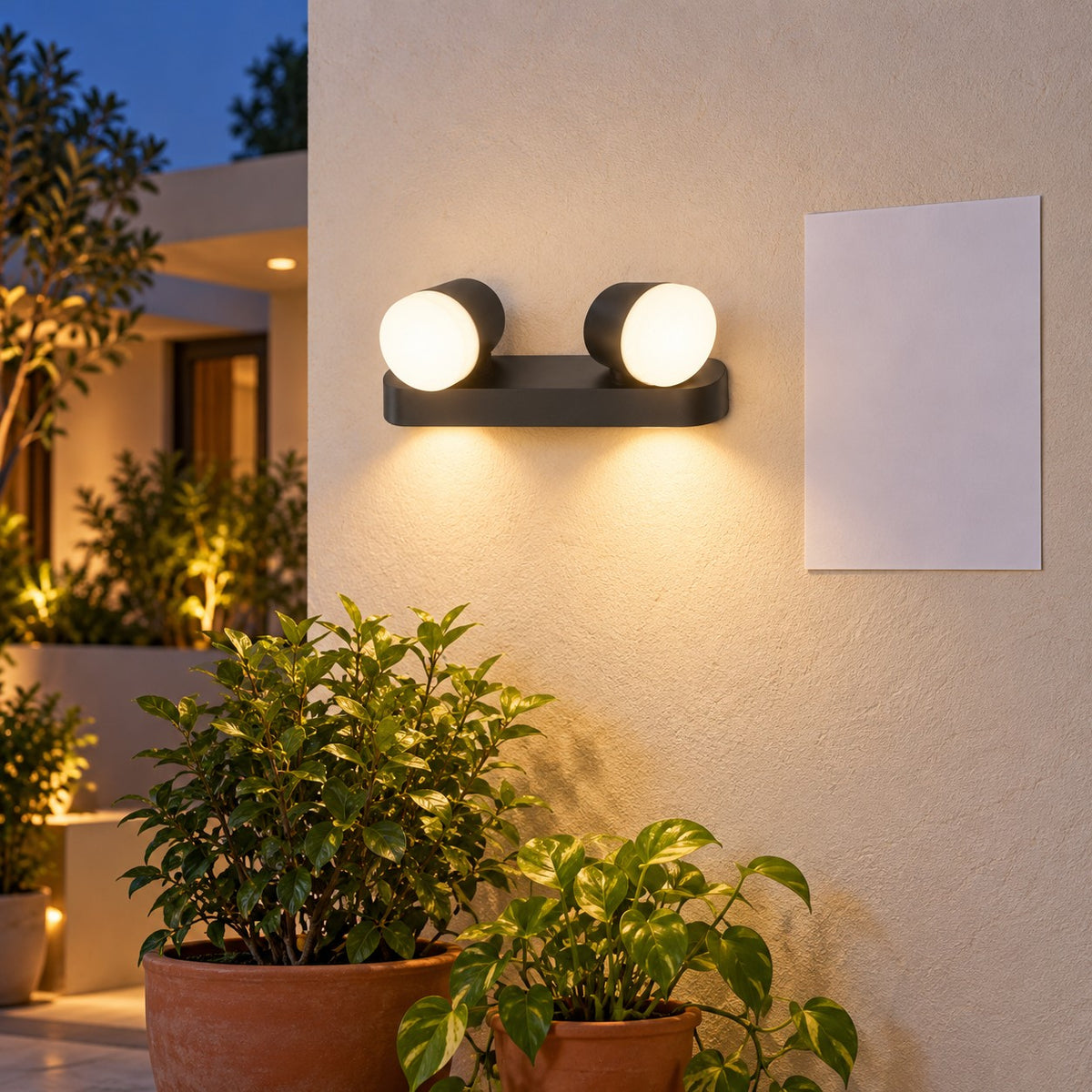 Decorative Outdoor LED Wall Lights – Range 2 - 2x5W Glo Light