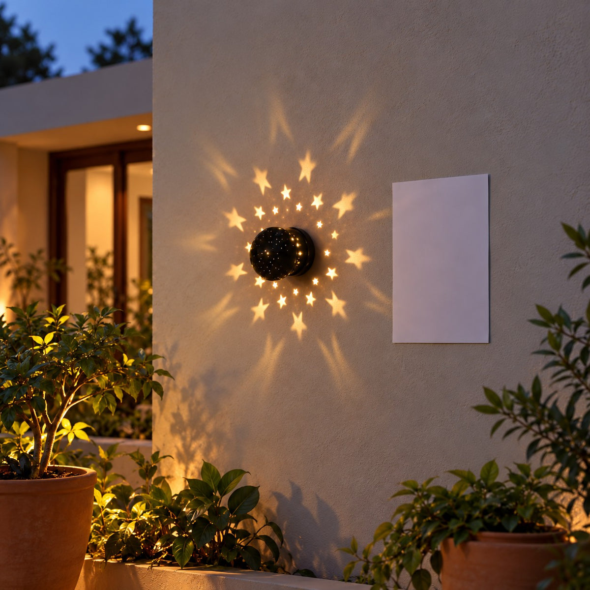 Decorative Outdoor LED Wall Lights – Range 2 - 3W Star Effect Wall Light