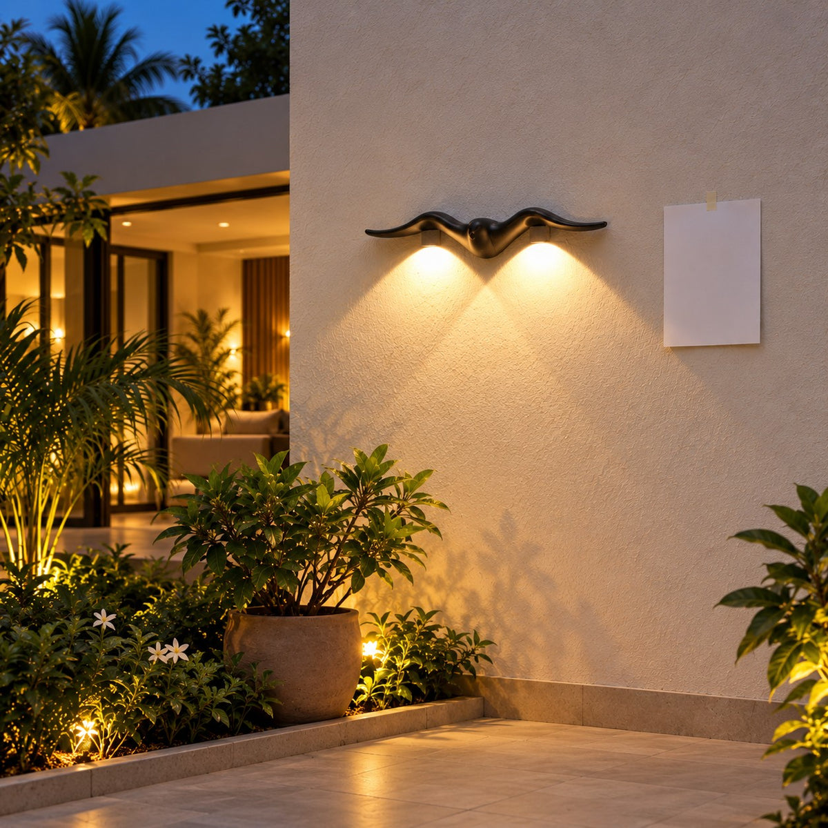 Decorative Outdoor LED Wall Lights – Range 2 - 2x3W Birdie Outdoor Wall Light