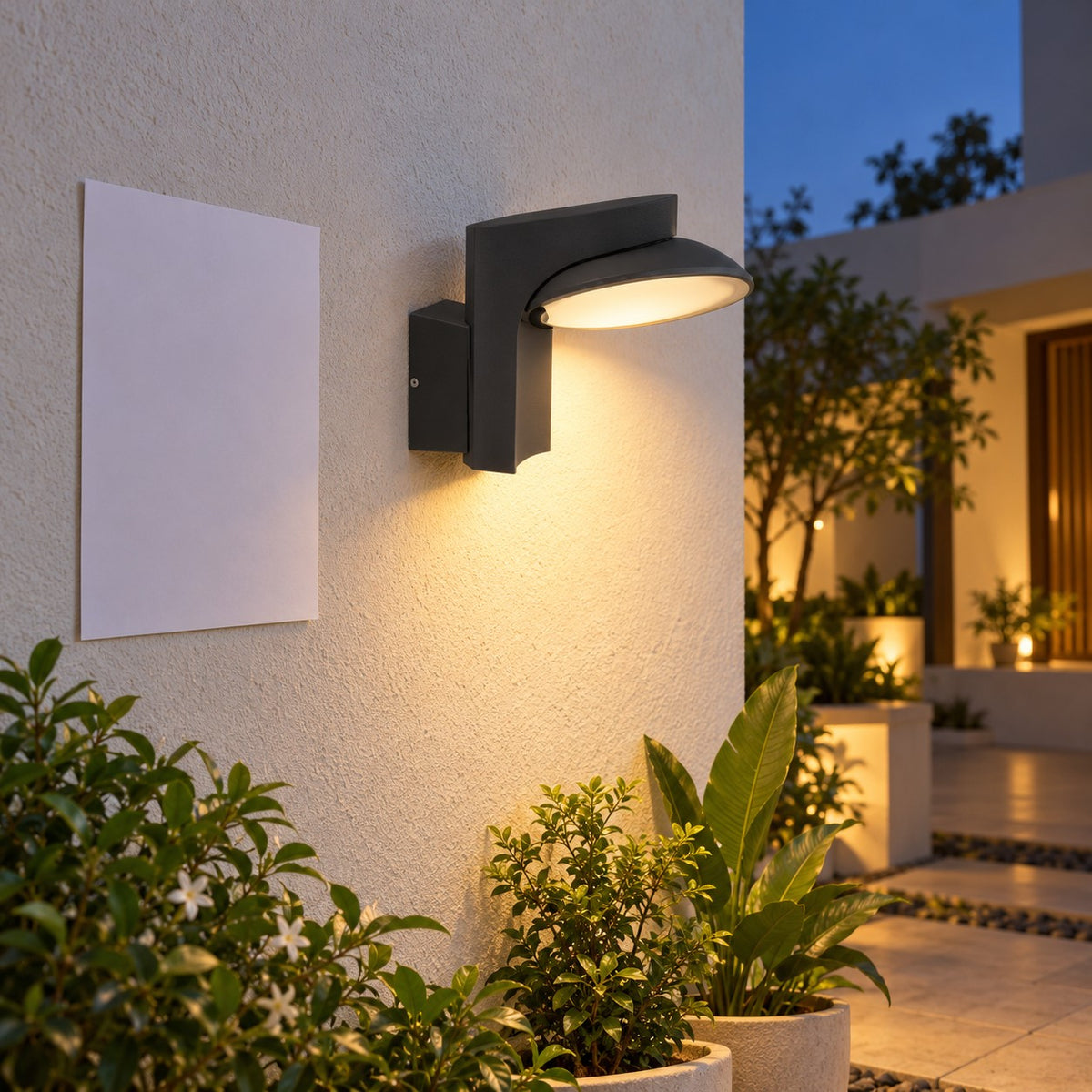 Decorative Outdoor LED Wall Lights – Range 2 - 12W Flair Movable Wall Light Outdoor